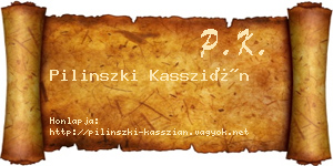 Pilinszki Kasszián névjegykártya